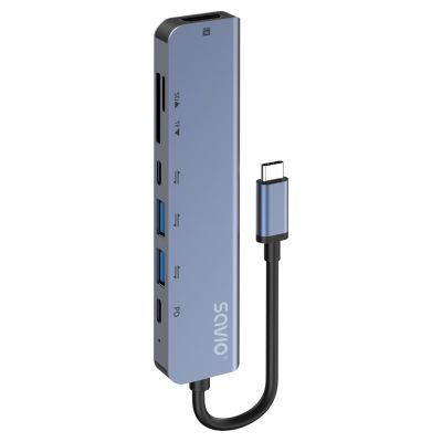SAVIO HUB USB-C 7 W 1 AK-82