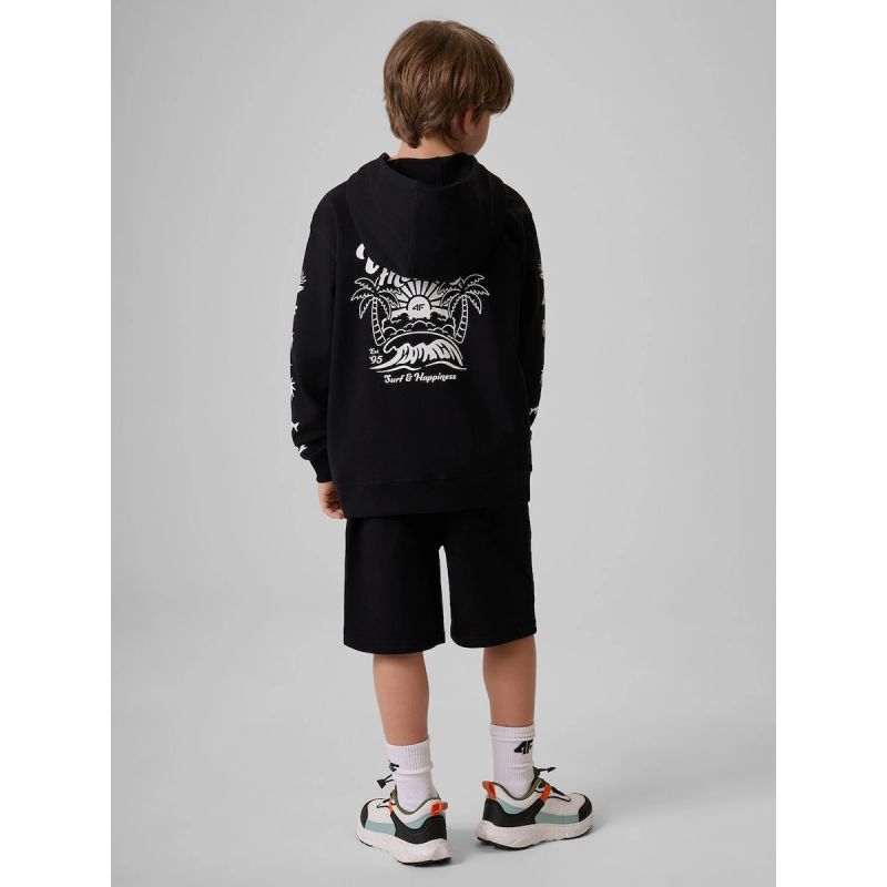 2. Bluza dresowa loose z kapturem chłopięca 4F 4FJRSS26TSWSM3052-20S