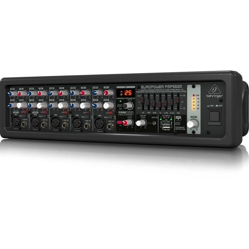 Behringer PMP550M mikser audio 5 kan. 20 - 20000 Hz Czarny