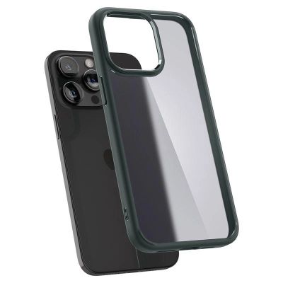 11. Etui Spigen Ultra Hybrid na iPhone 15 Pro Max - ciemnozielone