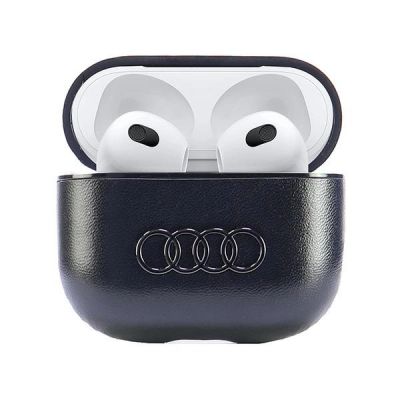 4. Etui Audi Leather Big Logo na AirPods 3 - czarne