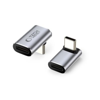 Adapter kątowy Tech-Protect Ultraboost AA02 USB-C - szary