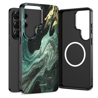 Etui Tech-Protect Lamano MagSafe na Samsung Galaxy S26 Ultra - czarno-zielone