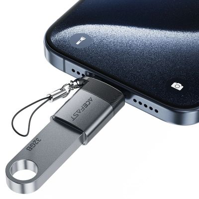 3. Adapter USB Acefast J7 USB-A - USB-C - szary
