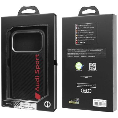 10. Etui Audi R8 Carbon Fiber MagSafe do iPhone 17 Pro - czarne