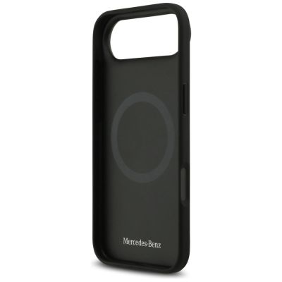 7. Etui Mercedes Leather The Move MagSafe na iPhone 17 Air - czarne