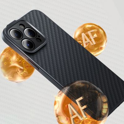 16. Pancerne etui iPhone 14 Pro kompatybilne z MagSafe szkło hartowane Baseus Synthetic Fiber - czarne