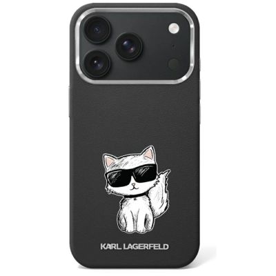 Etui Karl Lagerfeld Smooth Choupette Sketch MagSafe do iPhone 18 Pro / 17 Pro / 18 Pro  - czarne