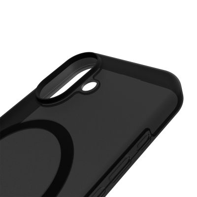 7. Etui silikonowe Puro Daylight kompatybilne z Magsafe na iPhone 17 - półprzezroczyste czarne