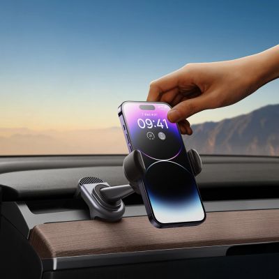 13. Uchwyt samochodowy elektryczny z panelem słonecznym do Tesla Model 3 / Y Baseus T-Space - czarny