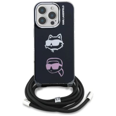 2. Etui Karl Lagerfeld IML Crossbody Karl&Choupette Head na iPhone 16 Pro Max - czarne