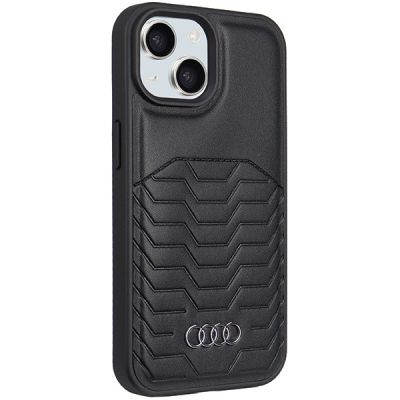 6. Etui Audi Synthetic Leather z MagSafe na iPhone 15 / 14 / 13 - czarne