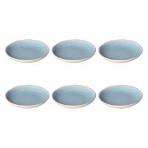 ROSE&TULIPANI CONCERTO FUSE AZZURRO Zestaw 6 talerzy do zupy 21 cm