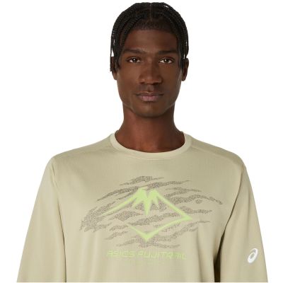 4. ASICS Fujitrail Logo LS Top 2011D391-300 Zielone L