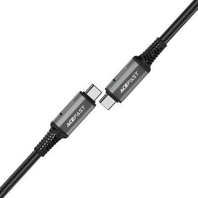 2. Kabel Acefast C1-09 USB-C / USB-C USB4 PD3.1 5A 1m - szaro-czarny