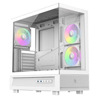 3. GameMax NEX C51 WH zabezpieczenia & uchwyty komputerów Biały