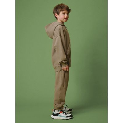 5. Bluza dresowa loose z kapturem chłopięca 4F 4FJRSS26TSWSM3051-83S