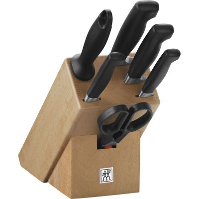 8. Zestaw noży ZWILLING Four Star 35066-000-0 (Blok do noży, Nożyczki, Nóż x 4, Ostrzałka do noża)