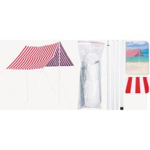 NAMIOT ZADASZENIE ŻAGIEL PRZECIWSŁONECZNY Z SŁUPKAMI 3X1,7M CZERWONY