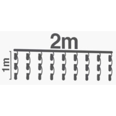 9. LAMPKI CHOINKOWE KURTYNA ŚWIETLNA WATERFALL ZEW 220 LED ZIMNY BIAŁY 5 PRĘDKOŚCI