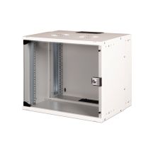 Szafa sieciowa wisząca 19" 9U, SOHO PRO 460 x 540 x 400 mm, drzwi szyba, szary, niezłożona, 60kg