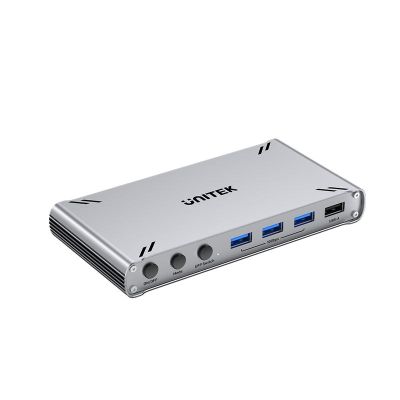 UNITEK PRZEŁĄCZNIK KVM USB-C 10GBPS Z HDMI Z TRANSFEREM PLIKÓW MIĘDZY SYSTEMAMI