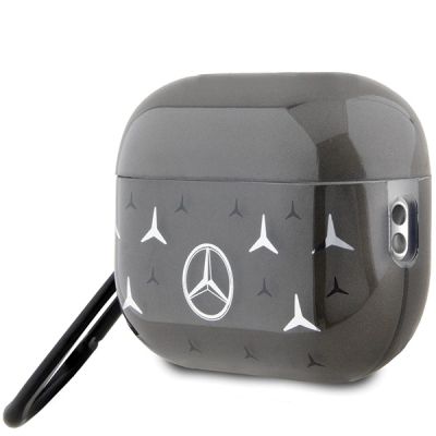 3. Etui Mercedes Large Star Pattern na AirPods Pro 2 (2022/2023) - czarne