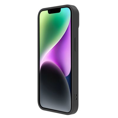 4. Nillkin CamShield Silky Silicone Case etui iPhone 14 Plus pokrowiec z osłoną na aparat czarny