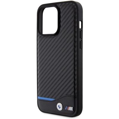 6. Etui BMW Leather Carbon na iPhone 15 Pro Max - czarne
