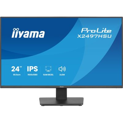 33. iiyama ProLite X2497HSU-B1 monitor komputerowy 60,5 cm (23.8") 1920 x 1080 px Full HD LED Czarny