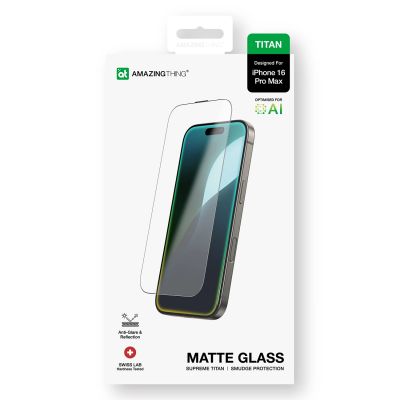 12. Szkło hartowane AMAZINGTHING Titan Matte Glass matowe do iPhone 16 Pro Max