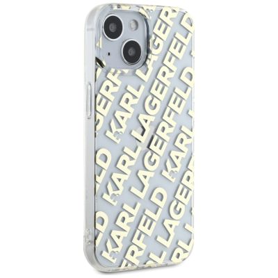 4. Etui Karl Lagerfeld IML Fullover Logo na iPhone 15 / 14 / 13 - złote