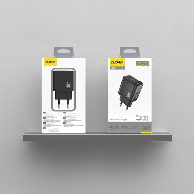 4. Ładowarka sieciowa Dudao A27TEU PD 30W GaN USB-A USB-C - czarna