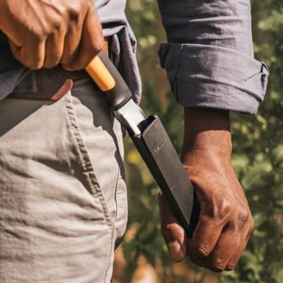 8. Fiskars 1062830 nożyk Czarny, Żółty Stałe ostrze noża