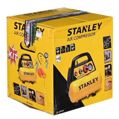 10. Kompresor bezolejowy 6L+Zestaw pneumatyczny STANLEY