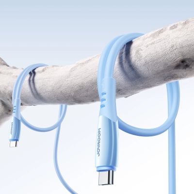 10. Kabel Joyroom S-A59 Vibrant Series 60W USB-C - USB-C 1,2m - niebieski