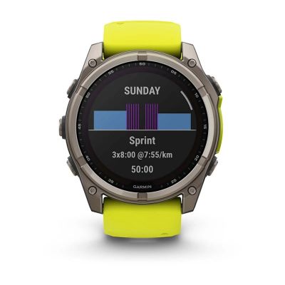 3. Zegarek Garmin Fenix 8 Solar Sapphire Titanium Amp Yellow/Graphite