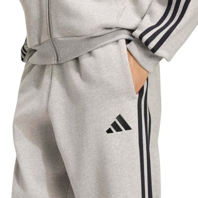4. Spodnie męskie adidas Essentials 3-Stripes Fleece Tapered Cuffed szare KY4127