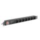 LANBERG LISTWA ZASILAJĄCA RACK PDU PRO 19" (1U, 16A, 7X 230V PL, 2M, CZARNA) PDU-PRO-07E-0200-BK