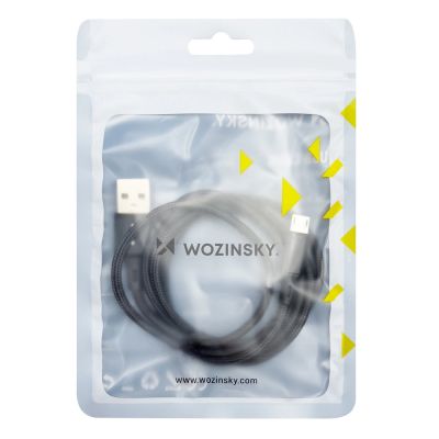 5. Wozinsky kabel przewód USB - microUSB 2,4A 1m czarny (WUC-M1B)