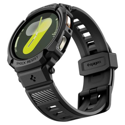 7. Pasek Spigen Rugged Armor Pro na Samsung Galaxy Watch 8 44 mm - czarny mat