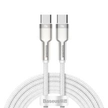 Kabel Baseus Cafule Series Metal Data USB-C / USB-C PD QC SCP 100W 5A 1 m - biały