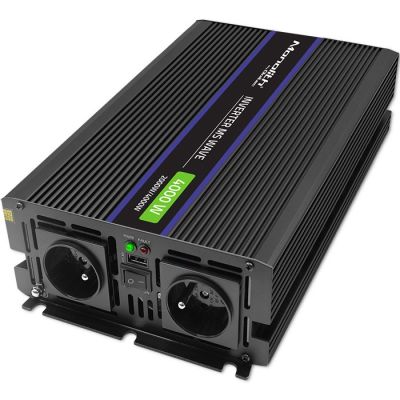 7. Qoltec Przetwornica napięcia Monolith 4000 MS Wave 51928, 12V na 230V, 2000/4000W, USB