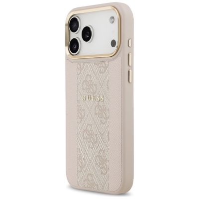 2. Etui Guess 4G Stripe MagSafe na iPhone 17 Pro Max - różowe