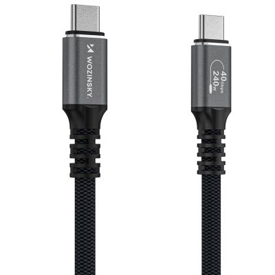 4. Kabel Wozinsky WPS-UY42S USB-C USB4 40Gb/s 240W 2m 4K - czarny