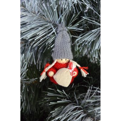 32. LALECZKA DEKORACYJNA Z WORKIEM CZERWONA GIRL 7,5CM