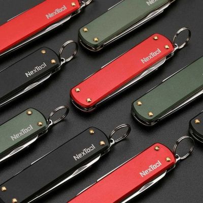 5. Nóż wielofunkcyjny NexTool Mini Pocket Knife NE0142 4w1 czerwony