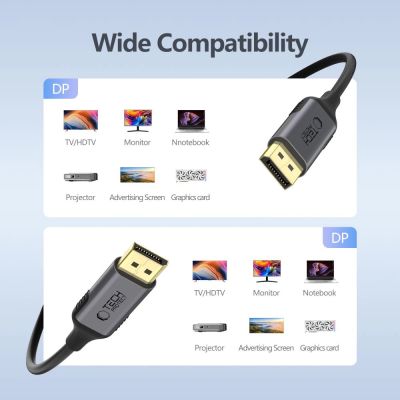 2. Kabel Tech-Protect UltraBoost DisplayPort do DisplayPort 1.4 4K 60Hz 2m - czarny