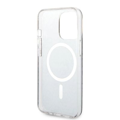 7. Etui Guess 4G Print MagSafe na iPhone 13 Pro + ładowarka indukcyjna - czarne