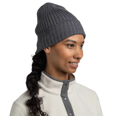 3. Buff  Knitted Norval Hat Beanie 12424293010 Szare One size